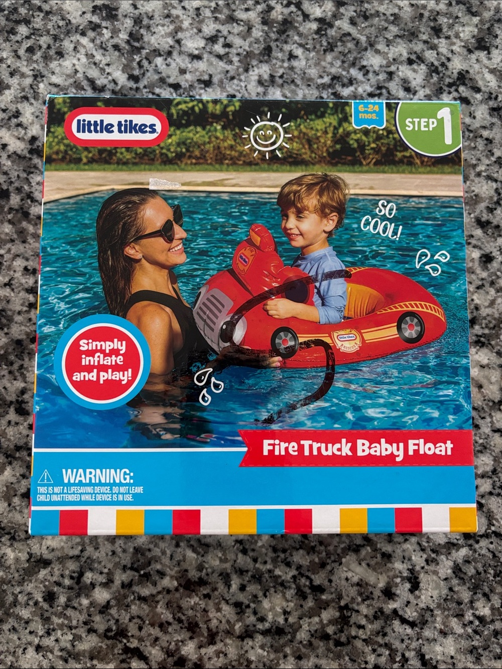 Little Tikes Red Fire Truck Baby Float - Inflatable Pool Seat for Toddlers